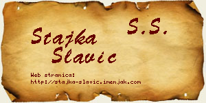 Stajka Slavić vizit kartica